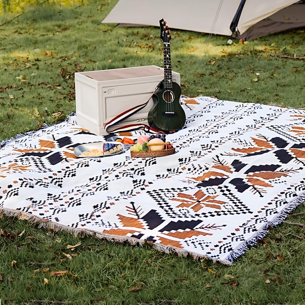 Tapis de pique-nique motif boho marocain