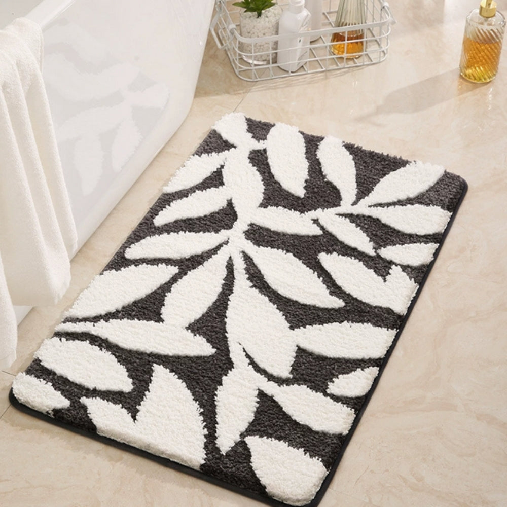 Tapis de bain Zyphire motif feuilles
