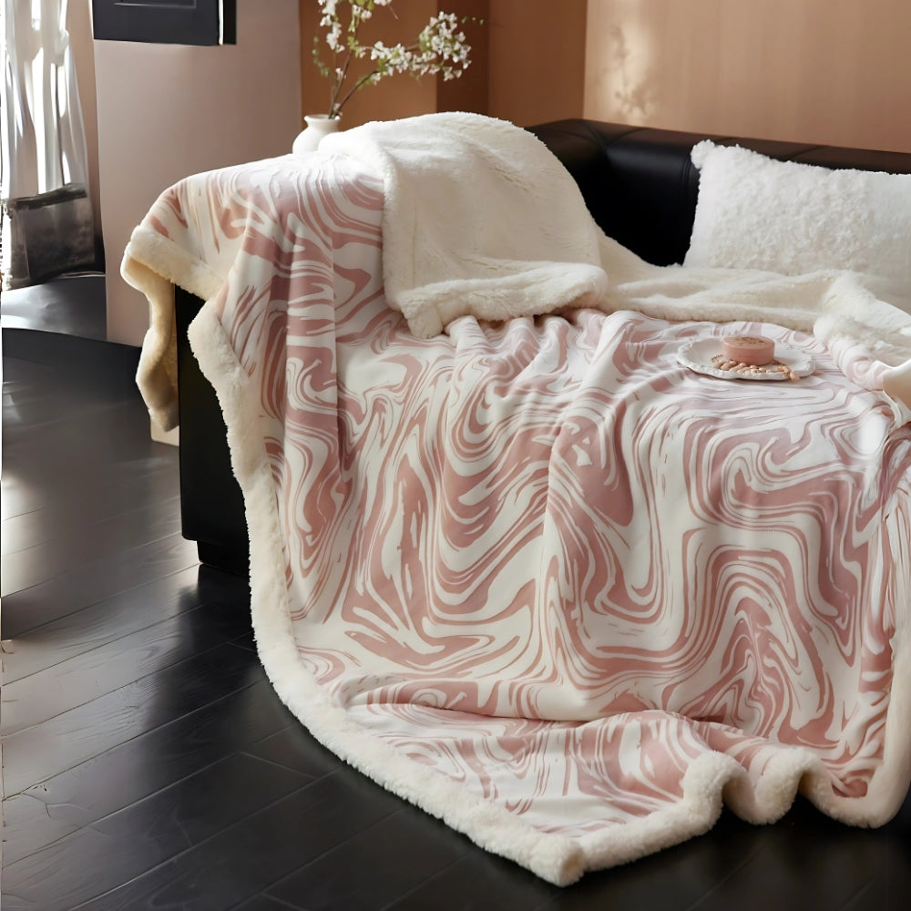 Plaid douillet marbré