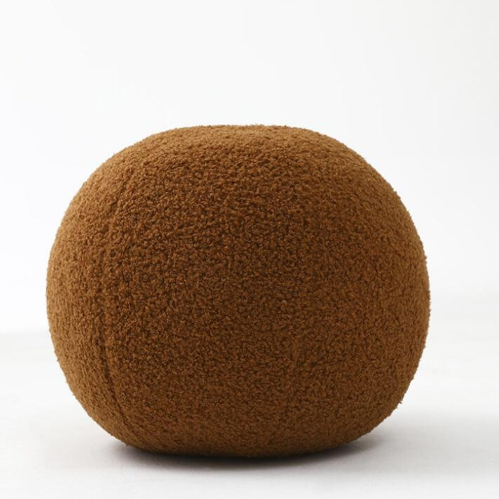 Coussin bouclette en forme de boule
