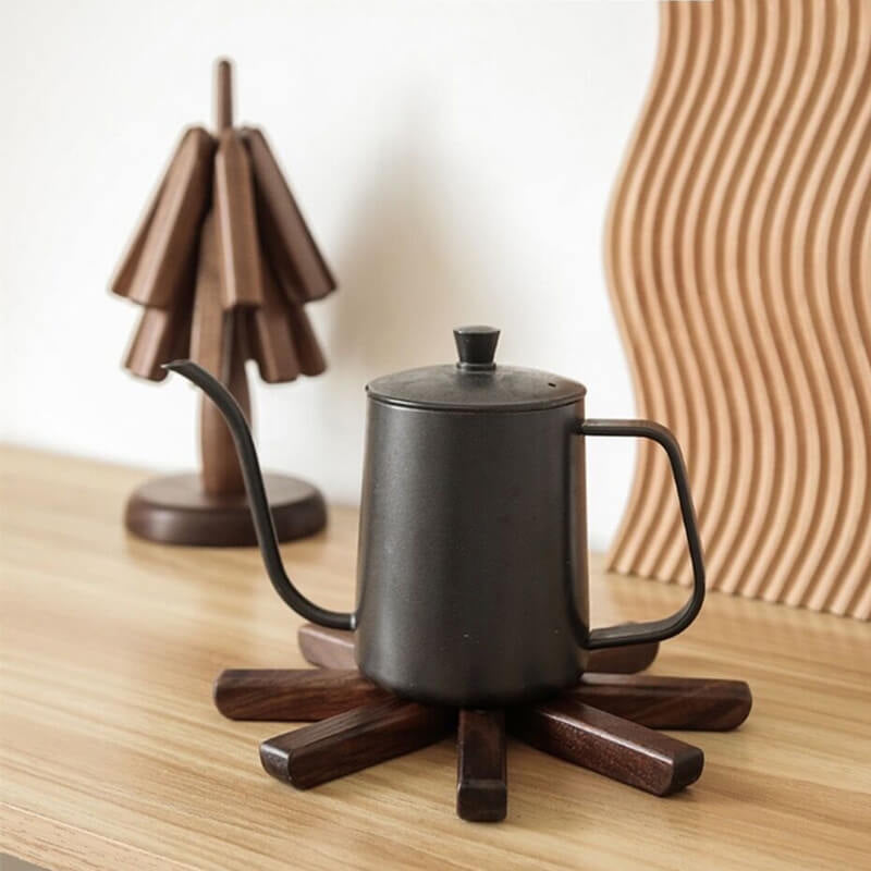 Dessous de Plat en Noyer Noir – Protection Élégante pour la Table