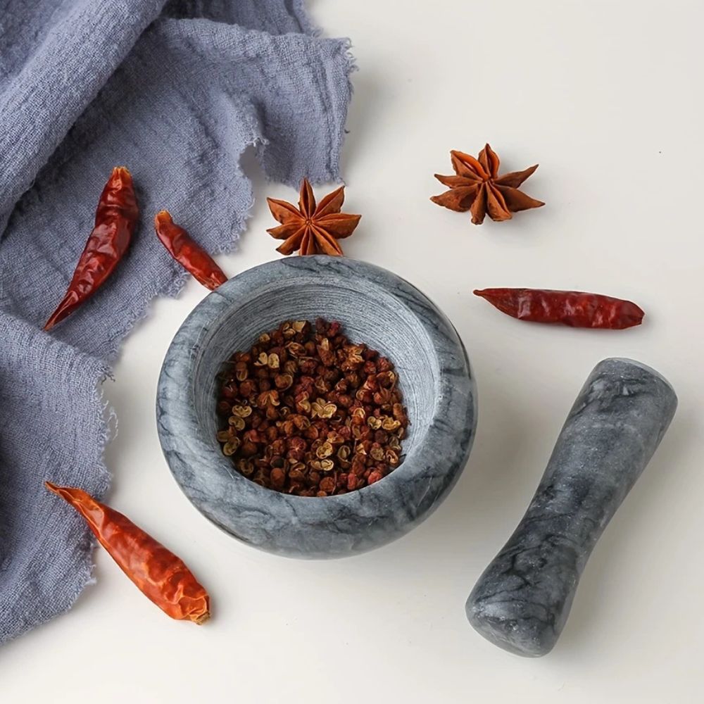 Set mortier et pilon en marbre
