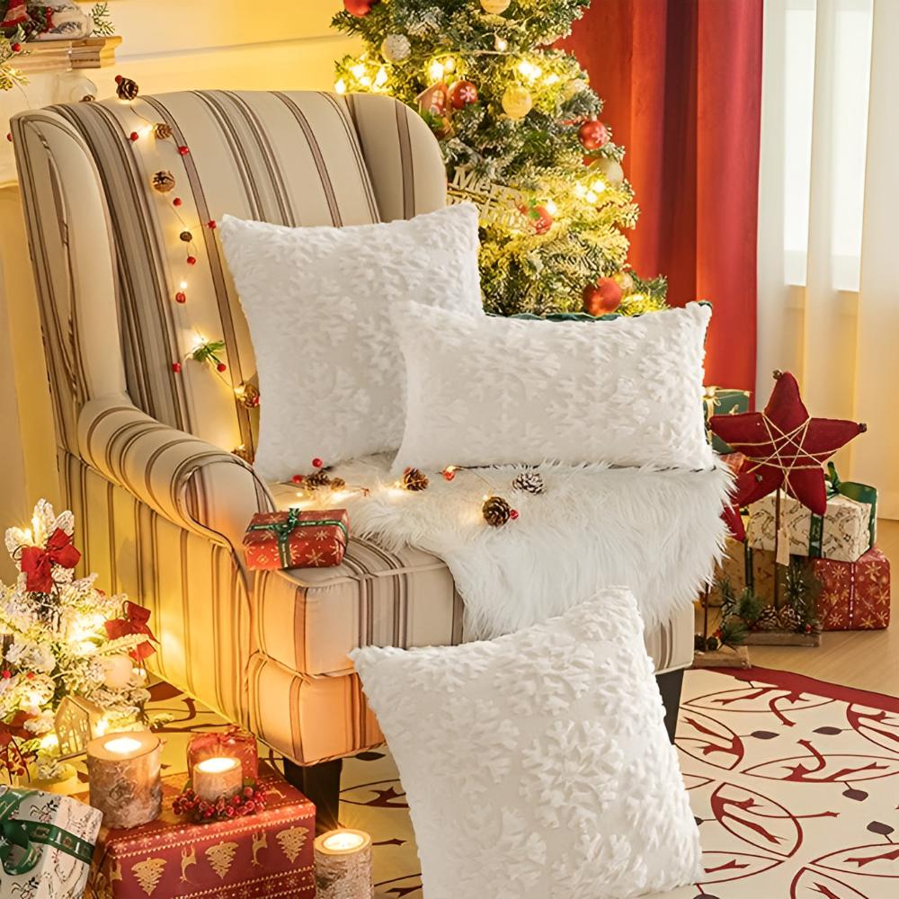 Housses de coussin flocons de neige