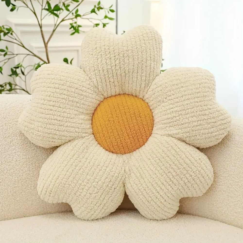 Coussin en forme de fleur épanouie