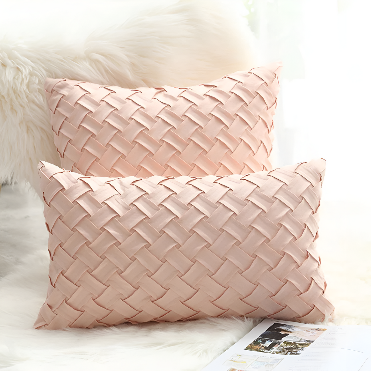 Housses de coussin tissées premium