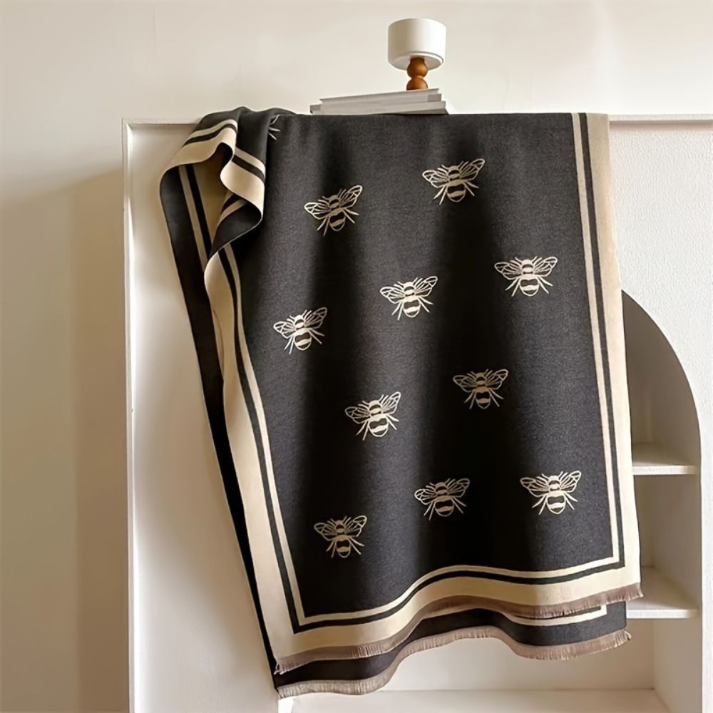 Écharpe d'hiver Nuvia motif abeilles