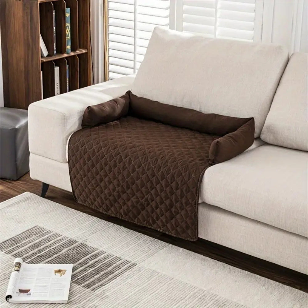Housse de protection matelassée à rebords pour animaux