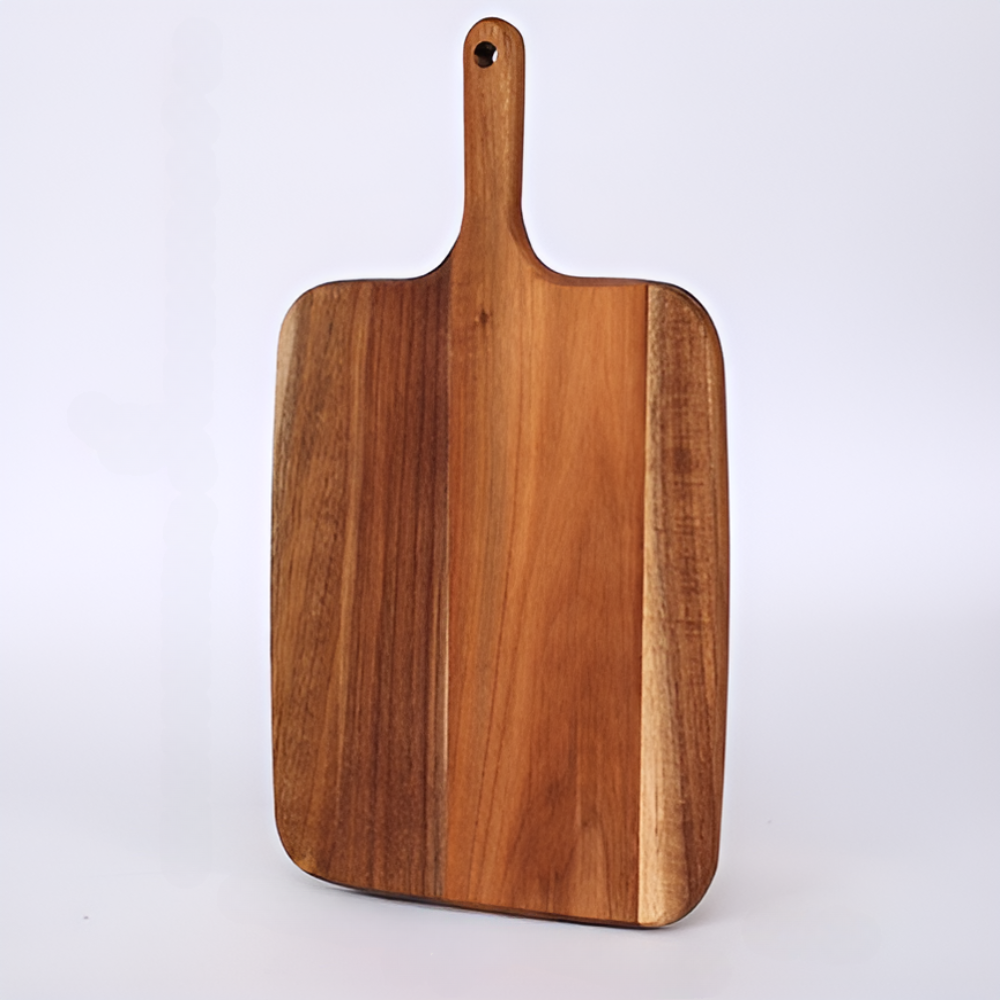 Plateau de service artisanal en bois – 14"x10"x0.5"
