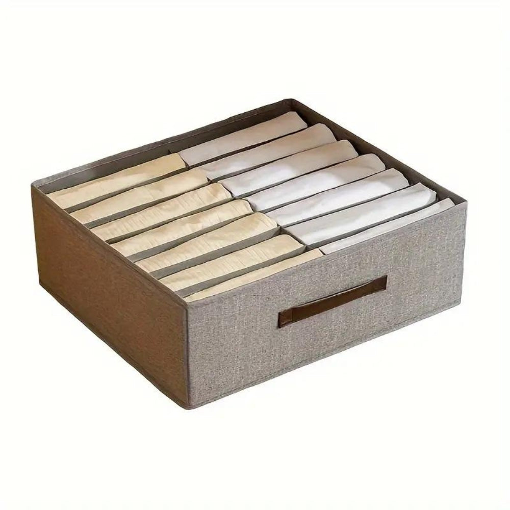 Panier de rangement gris moderne en lin