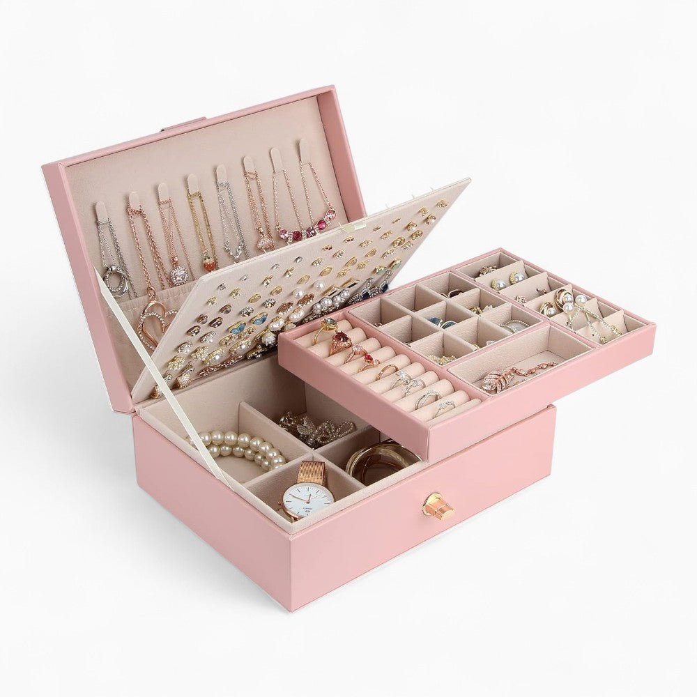 Boîte à Bijoux Femme De Voyage avec Compartiments