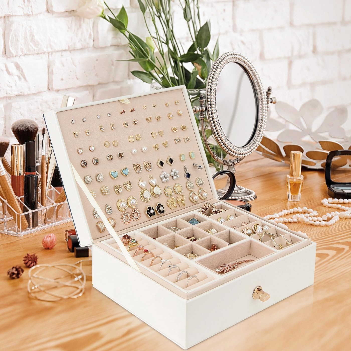 Boîte à Bijoux Femme De Voyage avec Compartiments