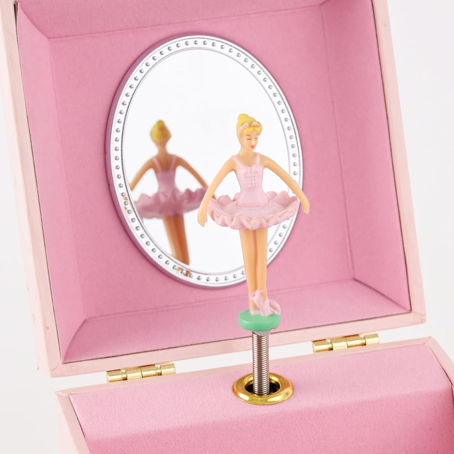 Boîte À Bijoux Musicale Danseuse Ballerine Avec Miroir