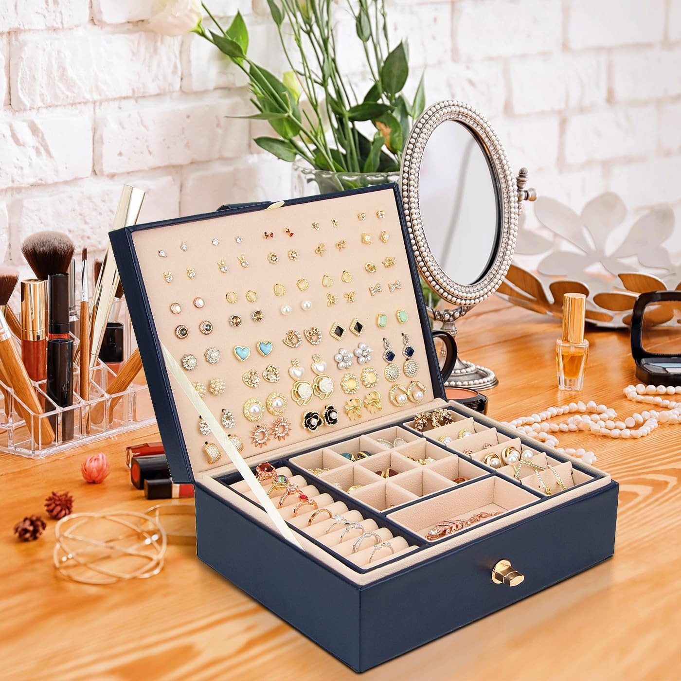 Boîte à Bijoux Femme De Voyage avec Compartiments