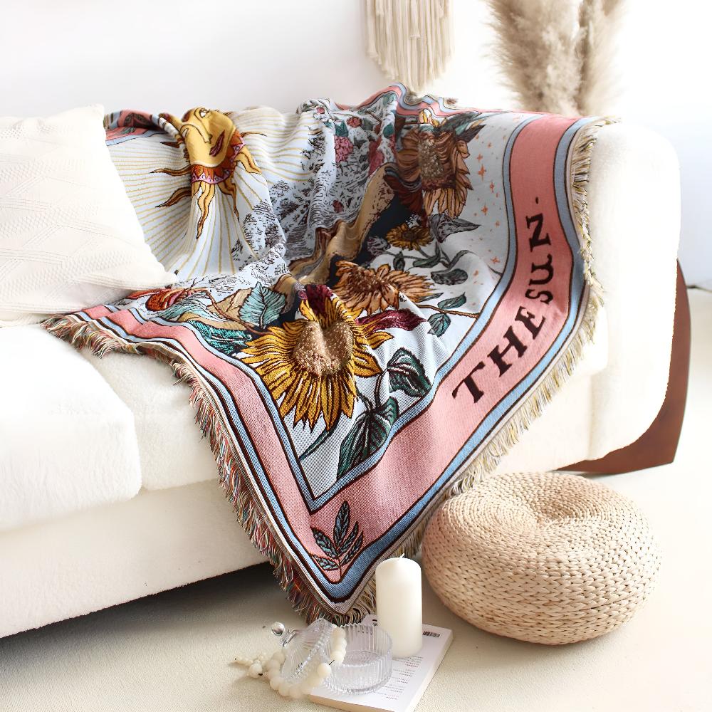 Plaid tapisserie soleil boho