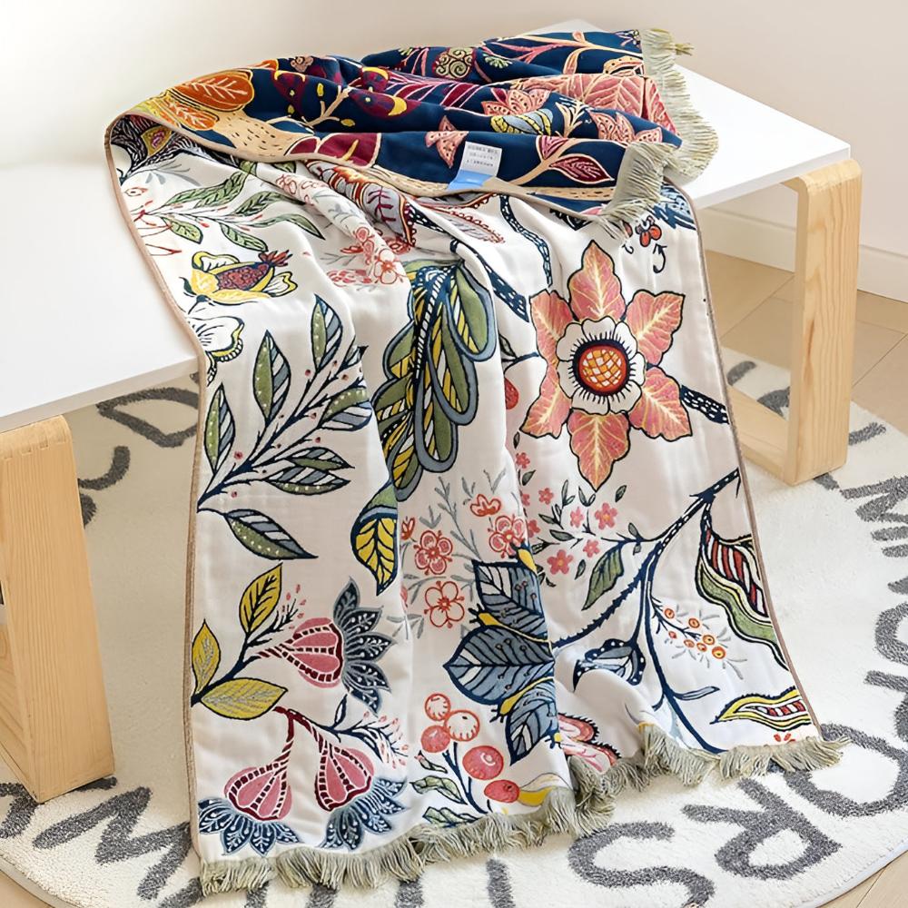 Serviette de bain réversible Garden Bloom