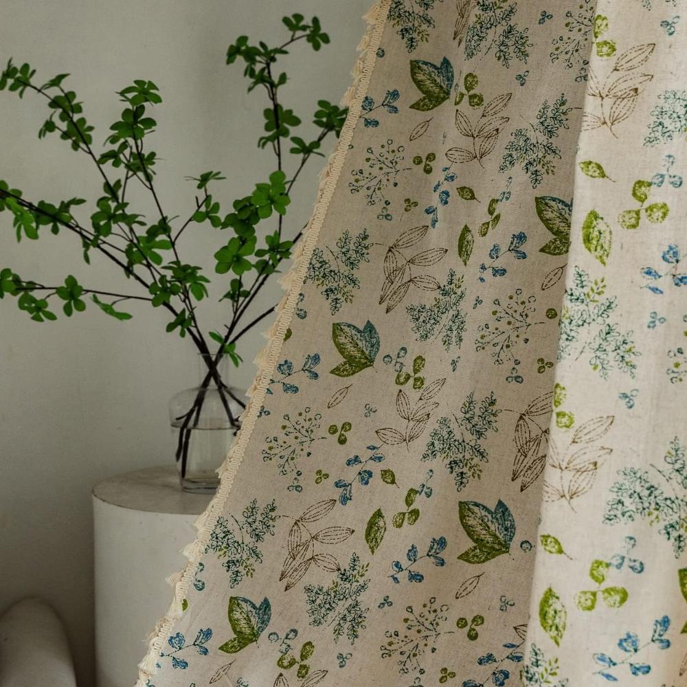 Rideaux voile fleurs des champs