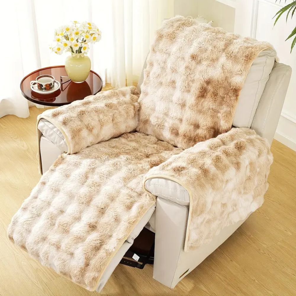 Housse de fauteuil relax en velours moelleux