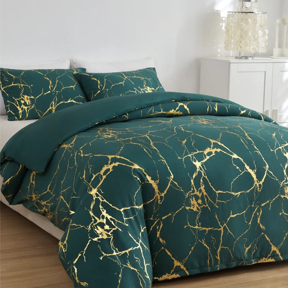 Parure de couette premium effet marbre