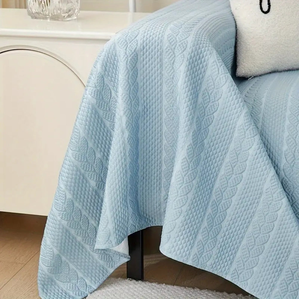 Housse de canapé moelleuse motif feuilles