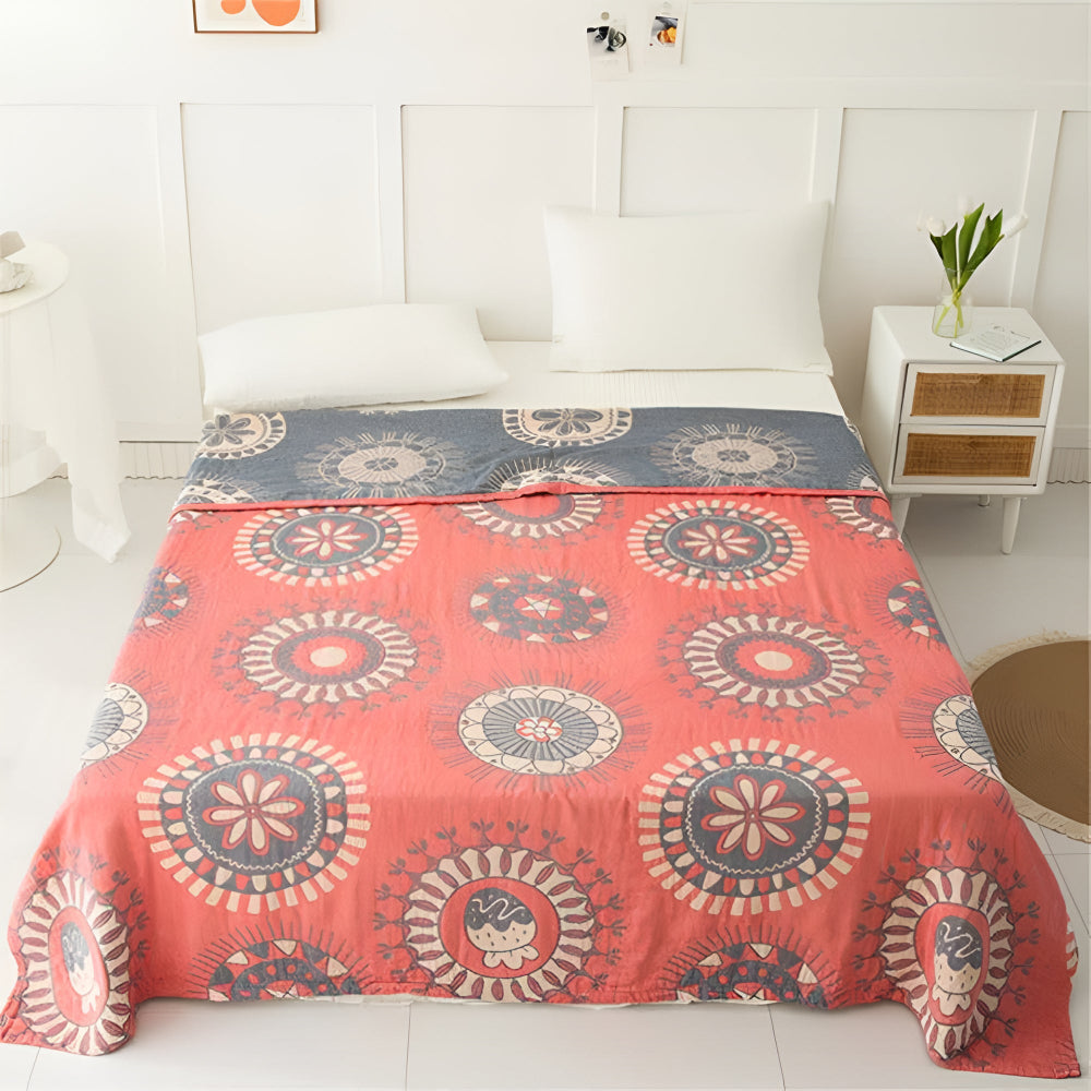 Plaid en coton motif cercles Blossom Radiance