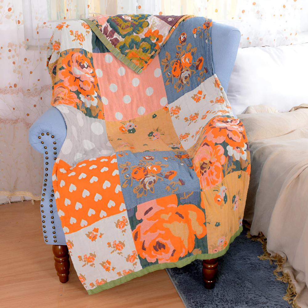 Serviette d'été imprimé roses