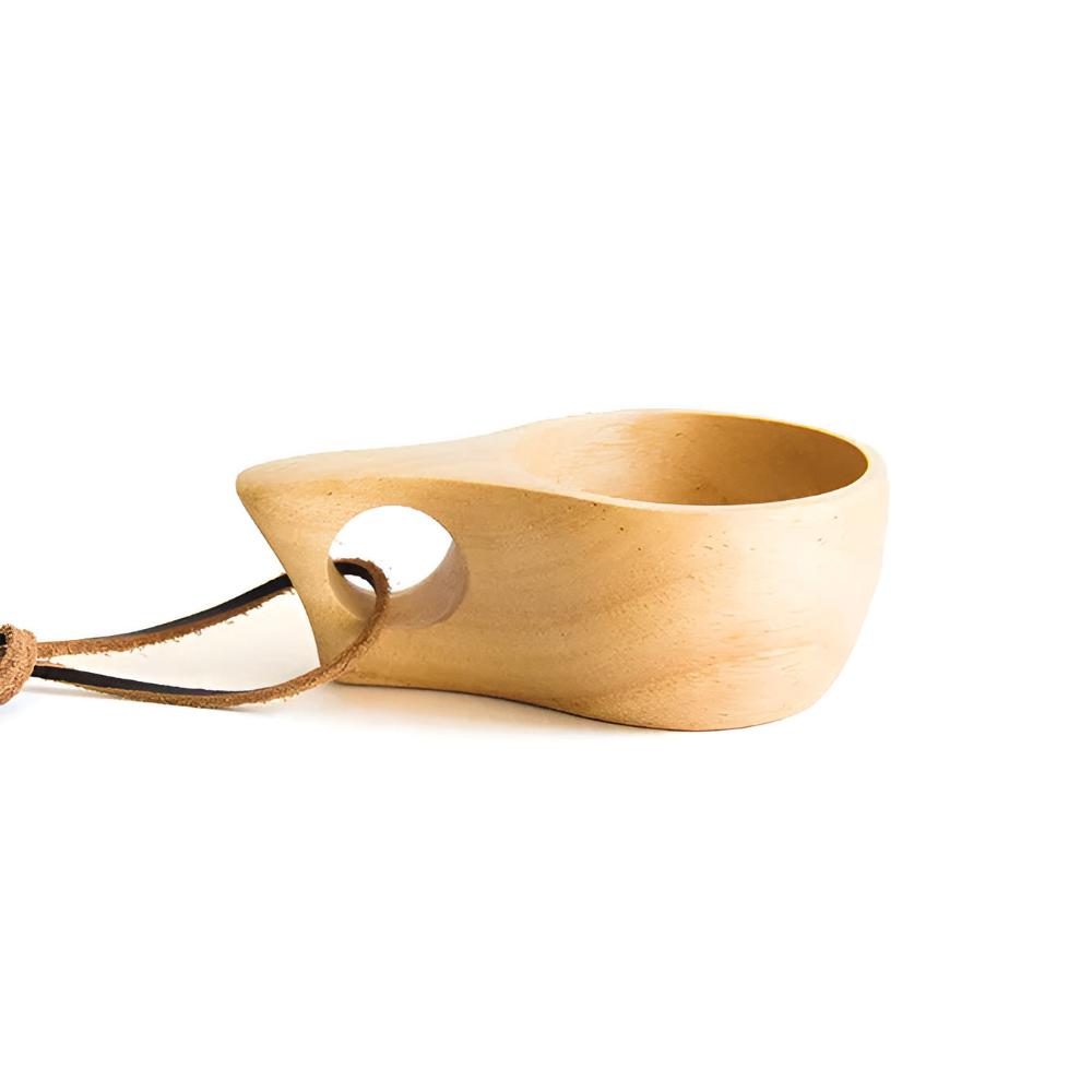 Collection de mugs artisanaux en hévéa