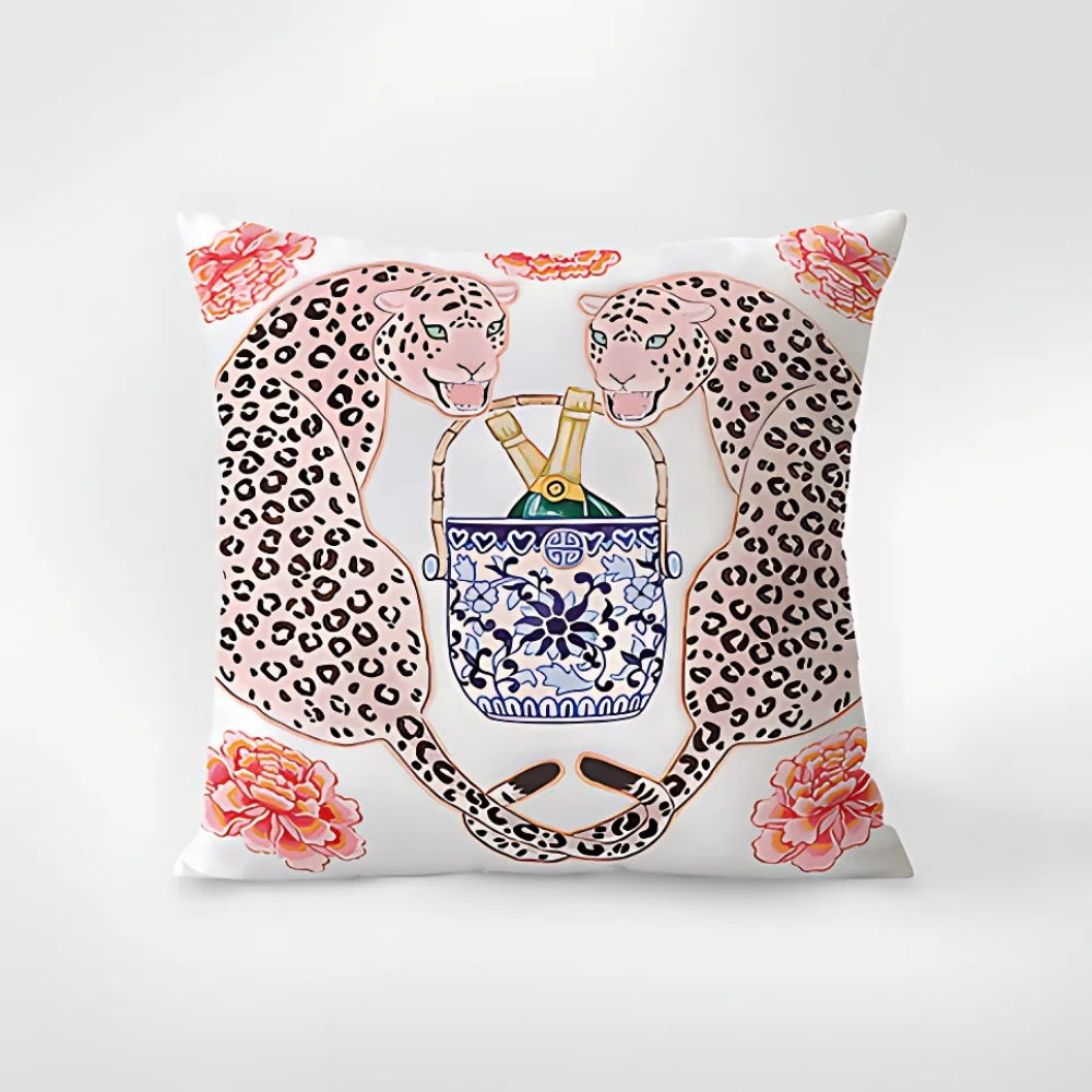 Housse de coussin tapisserie zèbre
