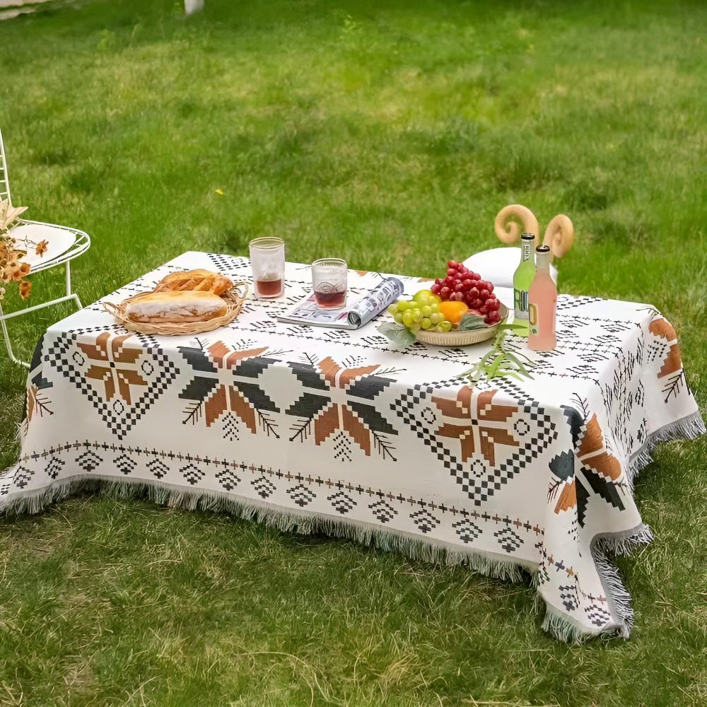 Tapis de pique-nique motif boho marocain
