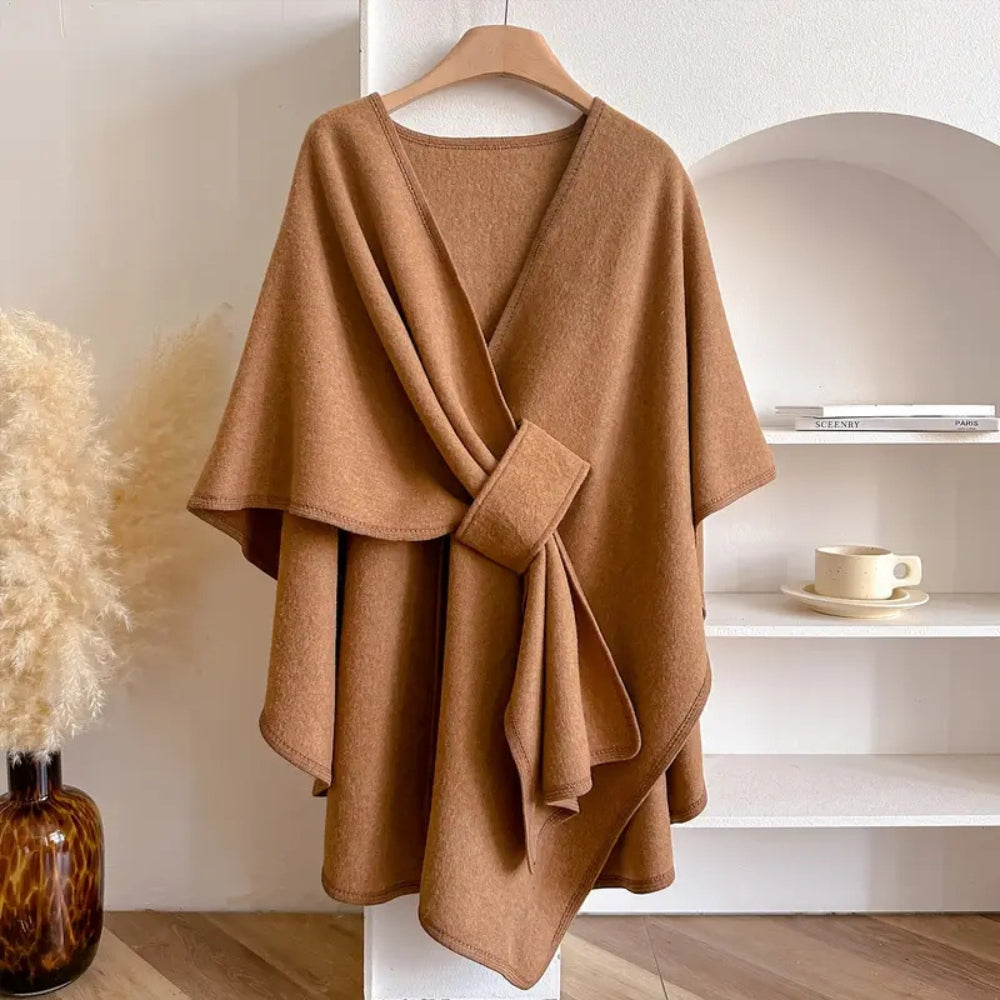 Poncho-cape coupe-vent luxueux