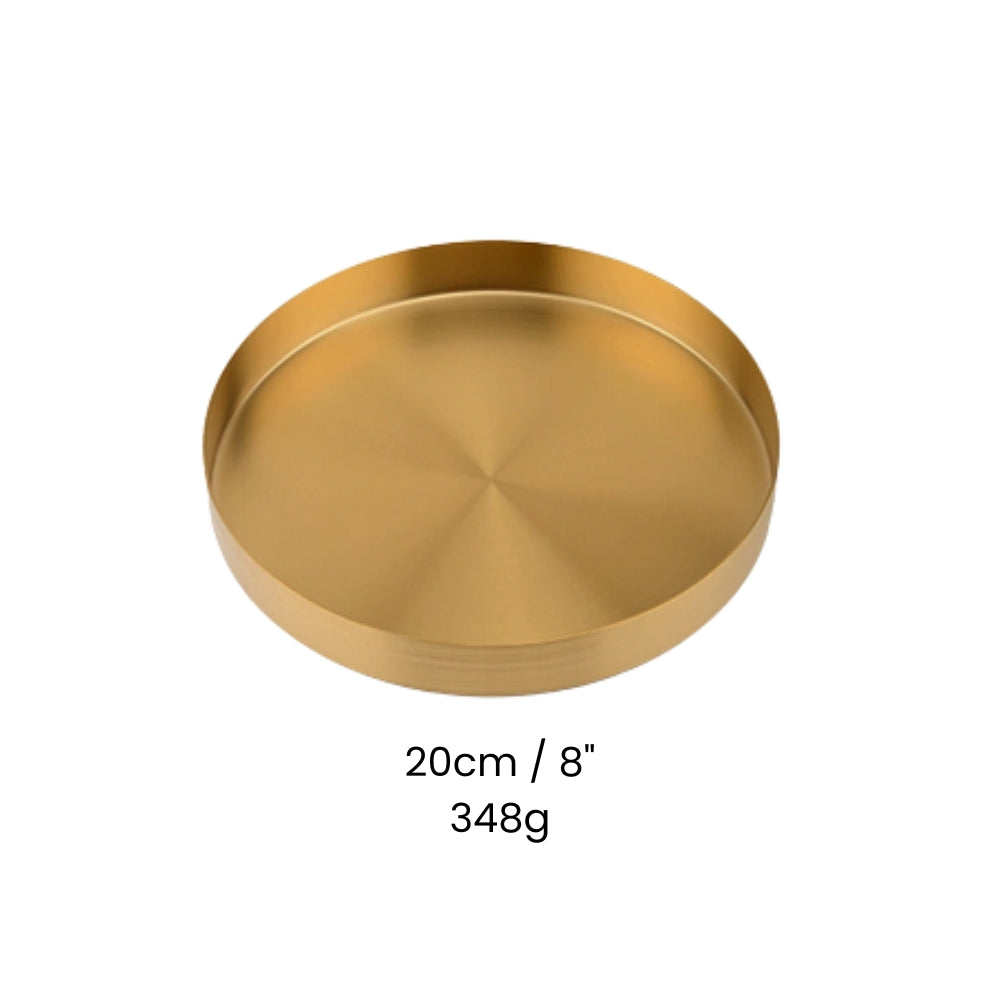 Plateau doré en inox