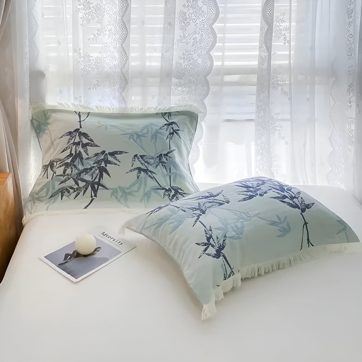 Plaid jacquard réversible bambou et coton