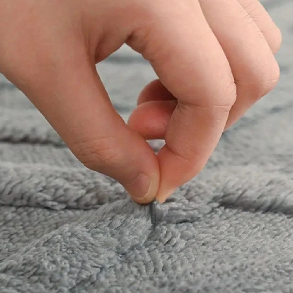 Tapis de bain jacquard à losanges