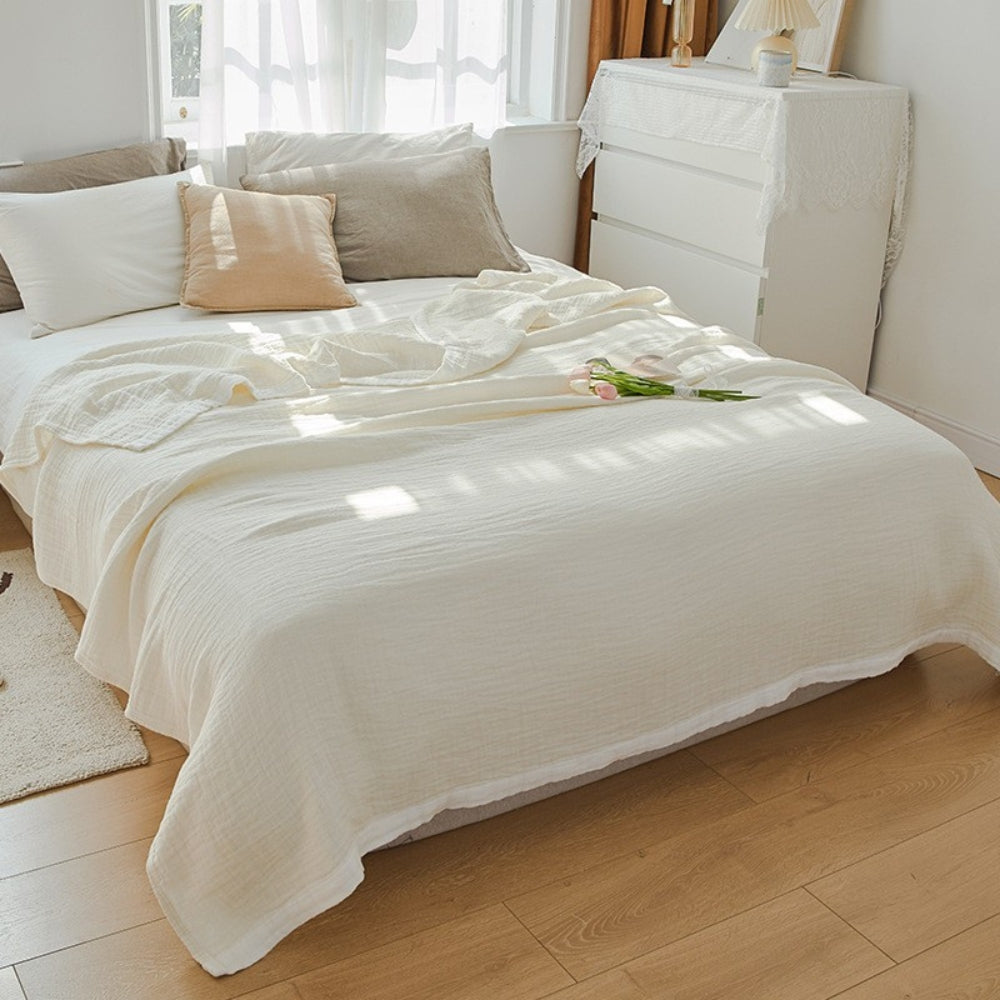 Plaid multicouche en mousseline de coton