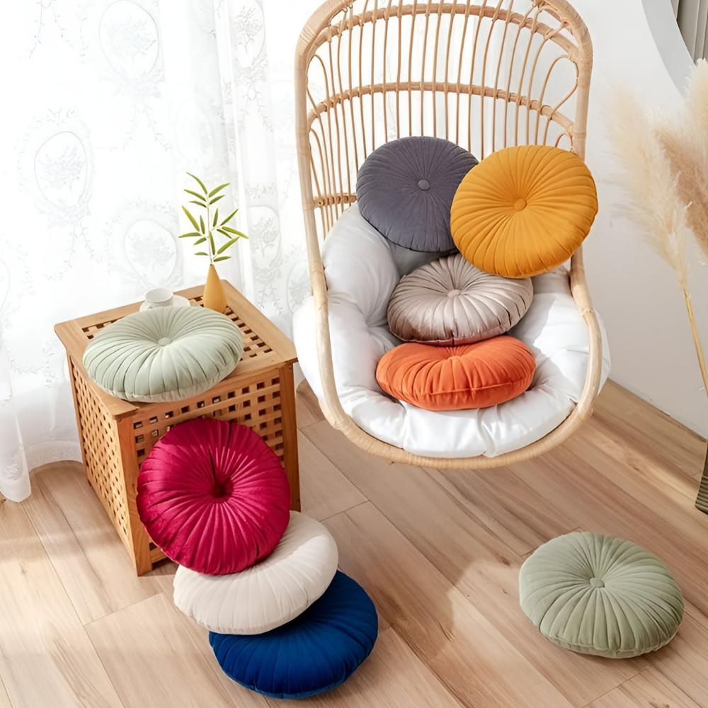 Coussin citrouille moelleux – Blanc