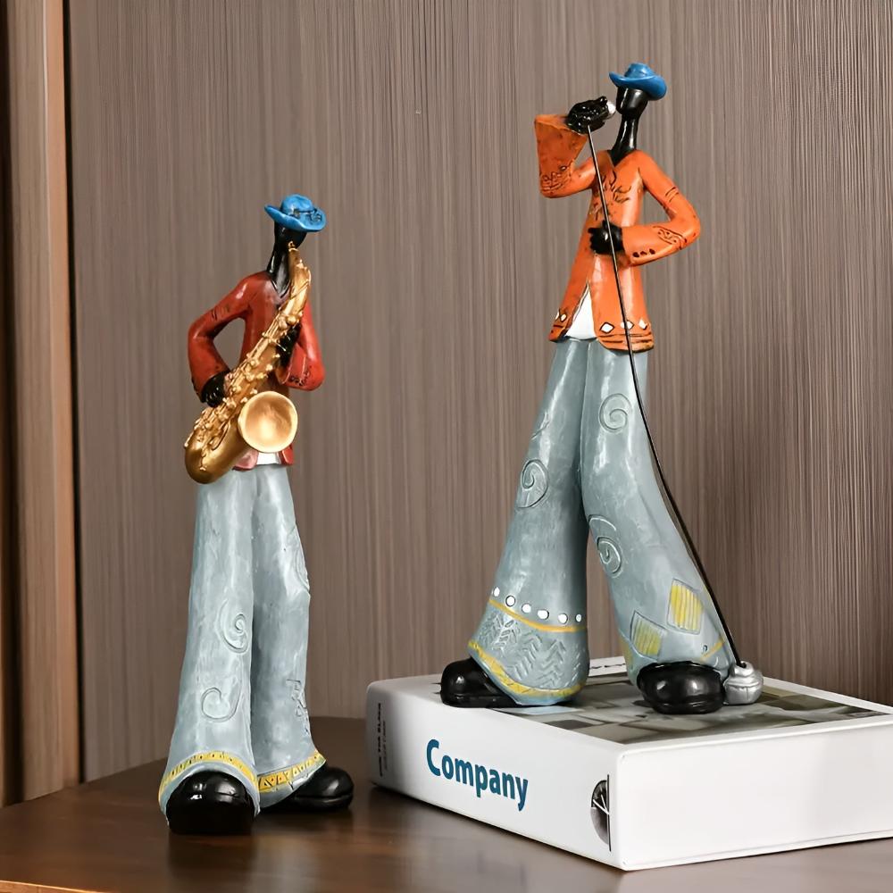 Figurine groupe de jazz en résine