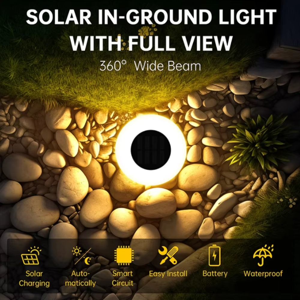 Bornes solaires LED d'extérieur | Lot de 4
