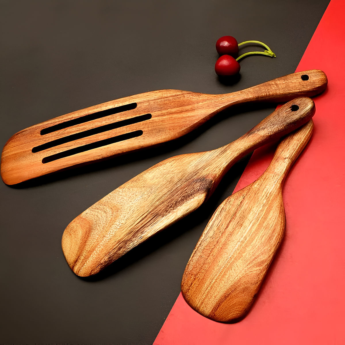 Set de spatules en bois antiadhésives