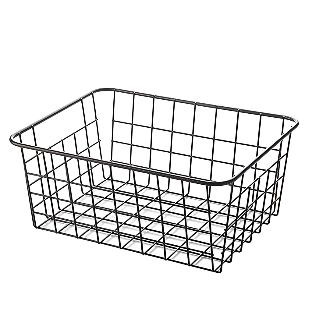 Panier de rangement en fil métallique élégant