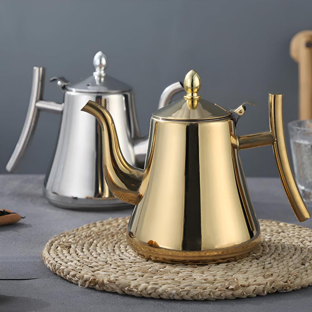 Bouilloire en inox avec filtre intégré – Argenté