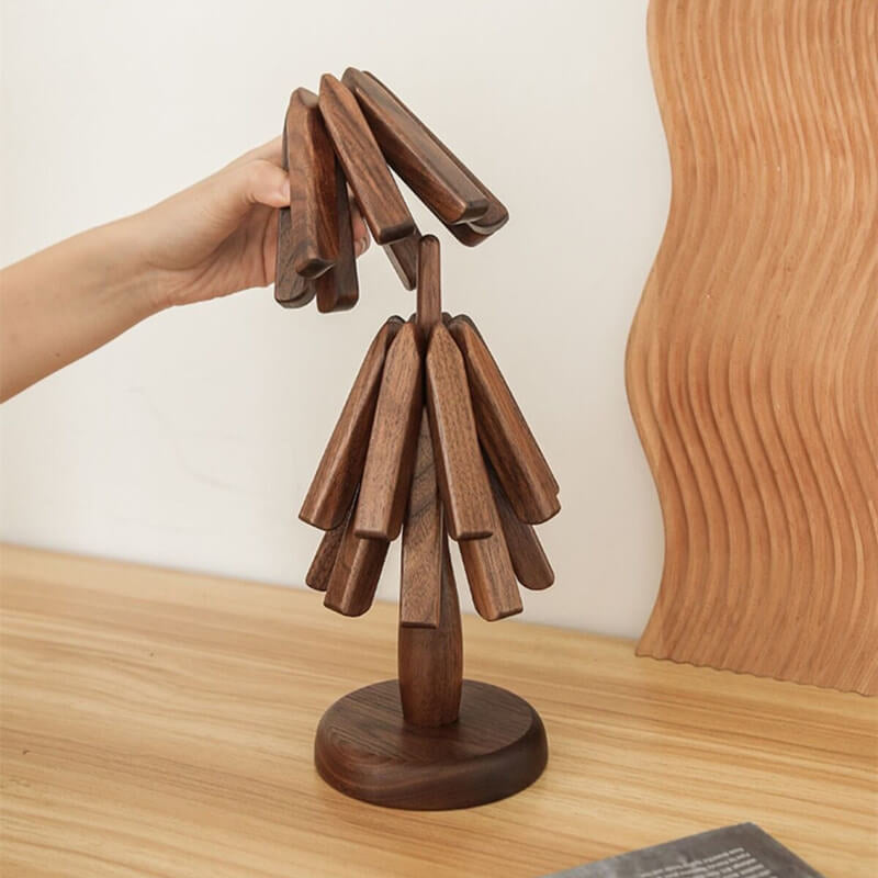 Dessous de Plat en Noyer Noir – Protection Élégante pour la Table