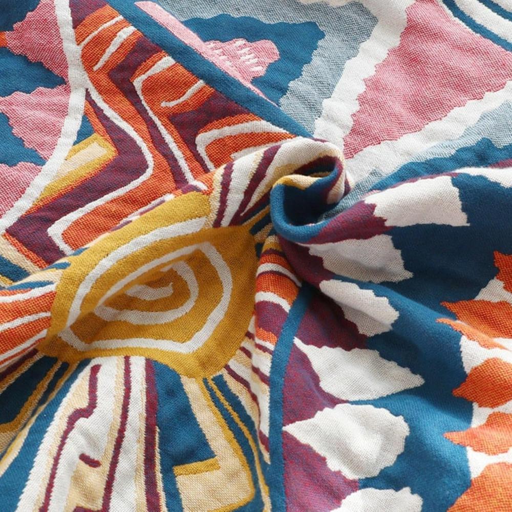 Plaid en coton Nordic Sunburst