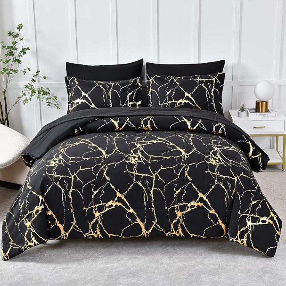 Parure de couette premium effet marbre