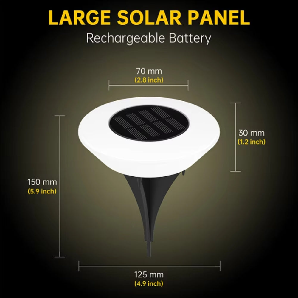 Bornes solaires LED d'extérieur | Lot de 4