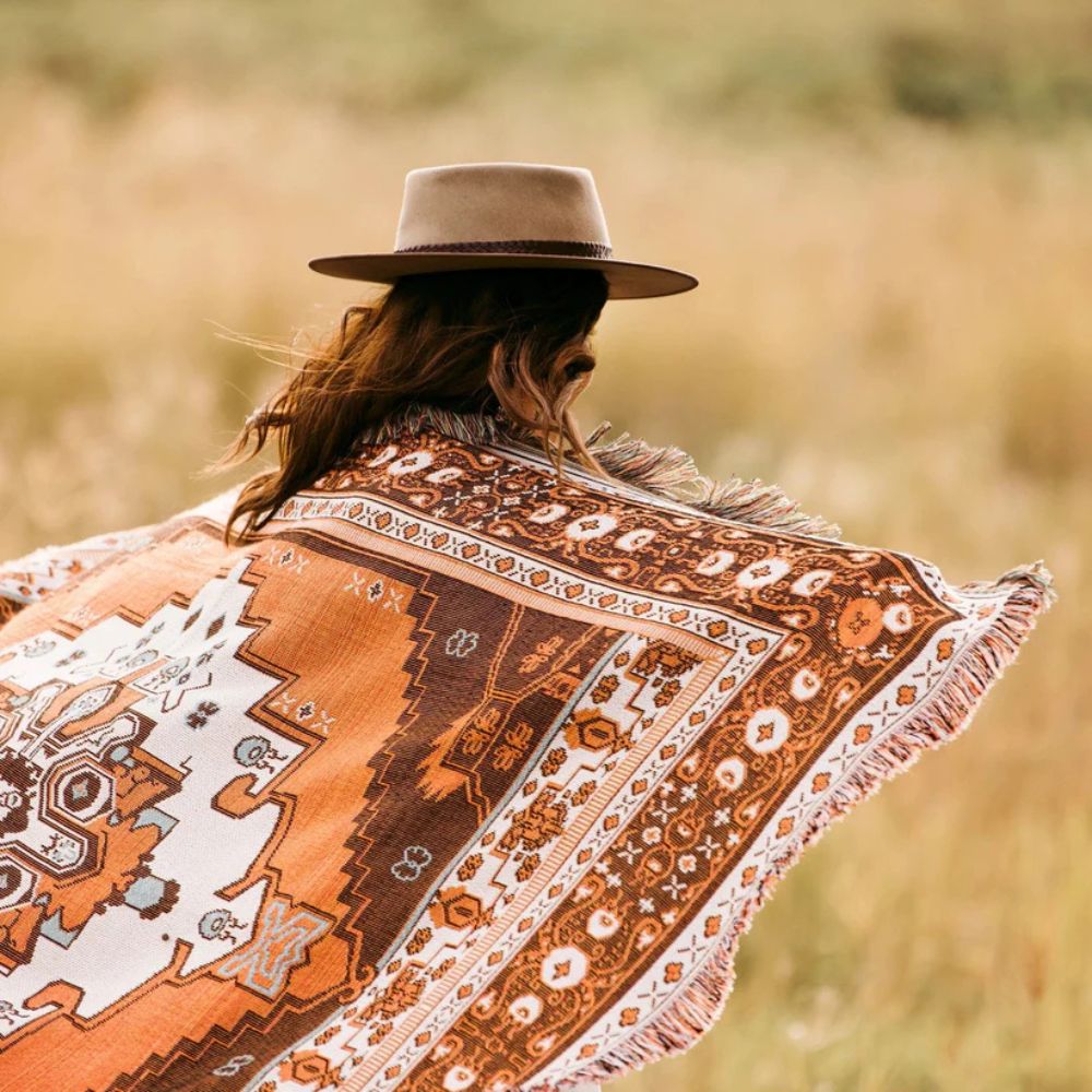 Plaid à motif boho chic