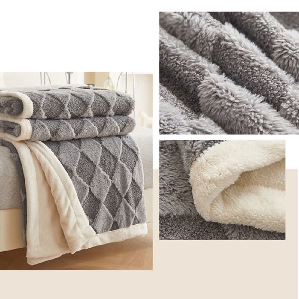 Plaid doux à motif losanges