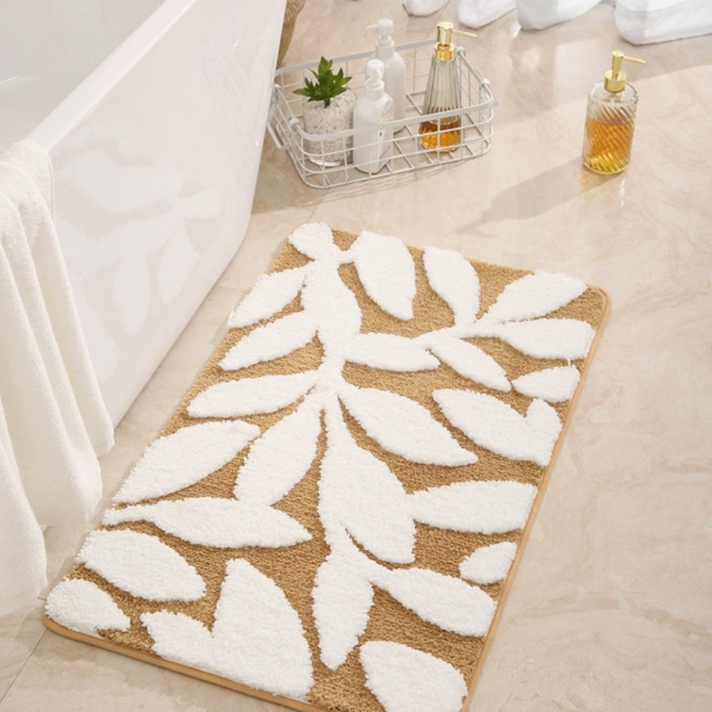 Tapis de bain Zyphire motif feuilles