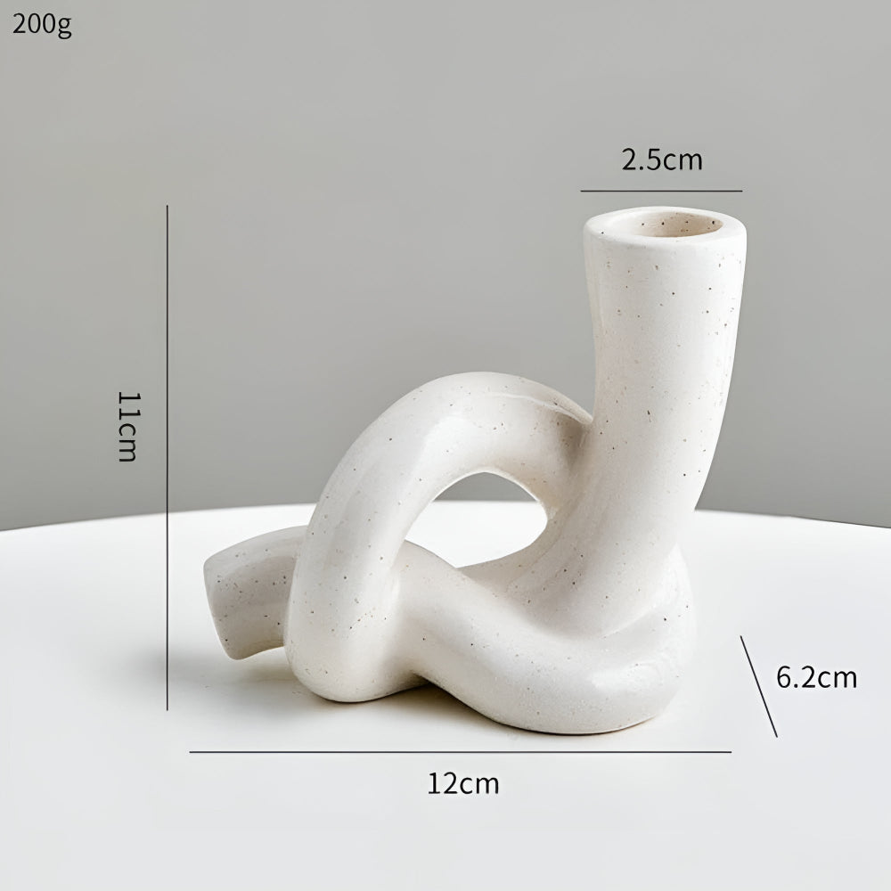 Bougeoir en céramique Knot