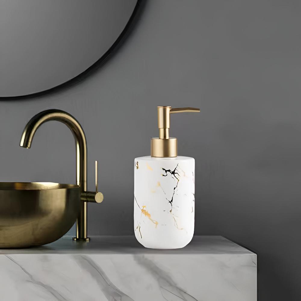 Distributeur luxueux marbre et or
