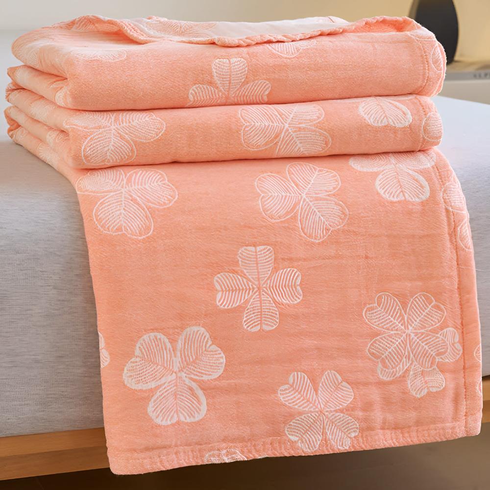 Plaid en coton trèfle à quatre feuilles