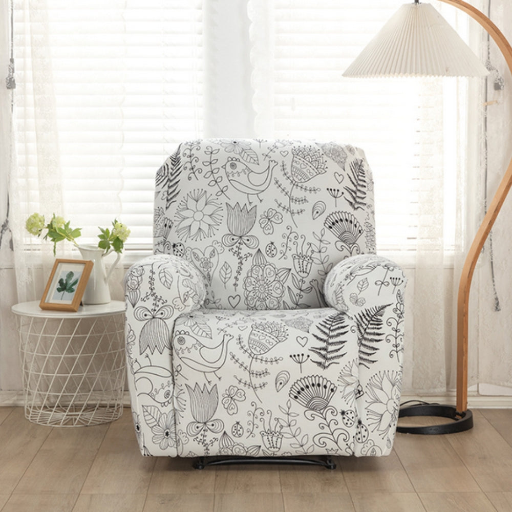 Housse de fauteuil relax à fleurs